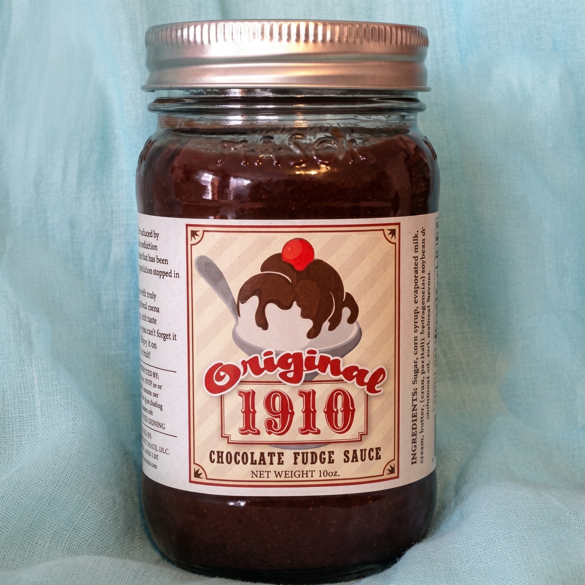Original 1910 Fudge Sauce custom label printed by Certified Labeling Solutions NJ