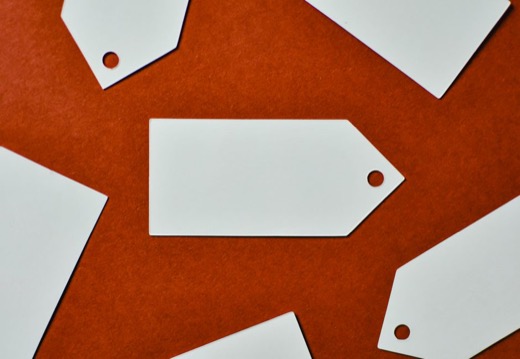 Blank die-cut label tags