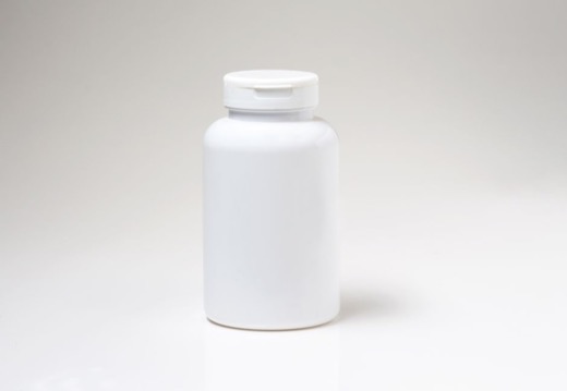 White supplement bottle